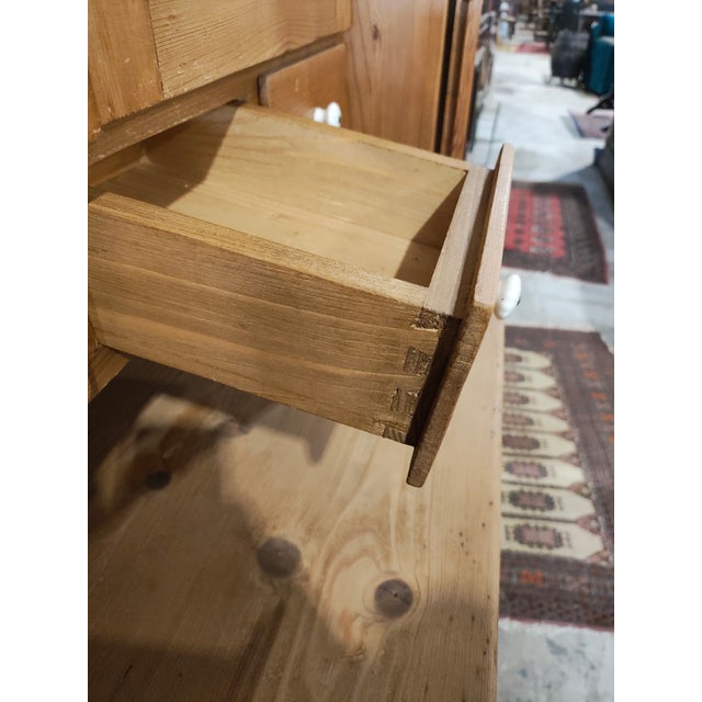 Brown Late 19th Century Austrian Alpine Pine Step-Back Cupboard / Farmhouse Display Cabinet For Sale - Image 8 of 10