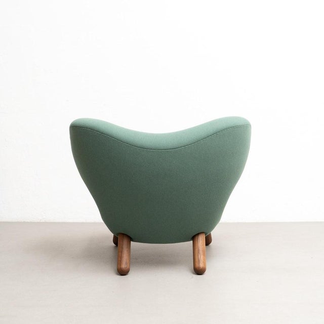 Green Pelican Chair in Wood and Fabric by Finn Juhl For Sale - Image 8 of 18