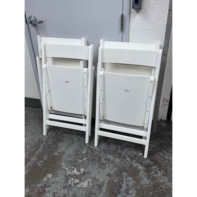 2010s Crate & Barrel Spare Folding Chairs, Set of Four For Sale - Image 5 of 12