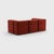Contemporary Curt Modular Set - Flexible 2-Seater with Armrests - Dama - 0058 (Red) by Ambivalenz, Set of 7 For Sale - Image 3 of 5