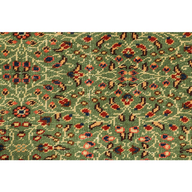 Mid-Century Modern Vintage Zeki Müren Runner Rug in Green With Floral Pattern, From Rug & Kilim For Sale - Image 3 of 7