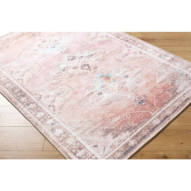 Amelie Machine Woven Rug Rust 6x8 For Sale - Image 4 of 5