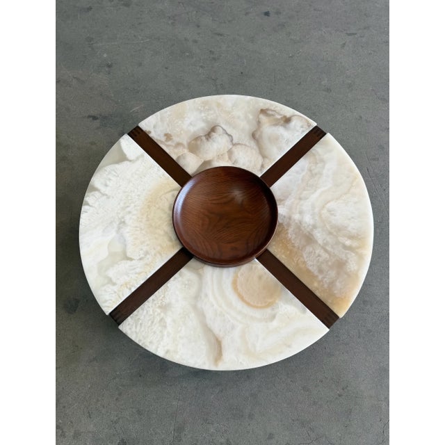Wood 1970s Onyx Coffee Table With Removable Bowl by Edmond Spence For Sale - Image 7 of 18