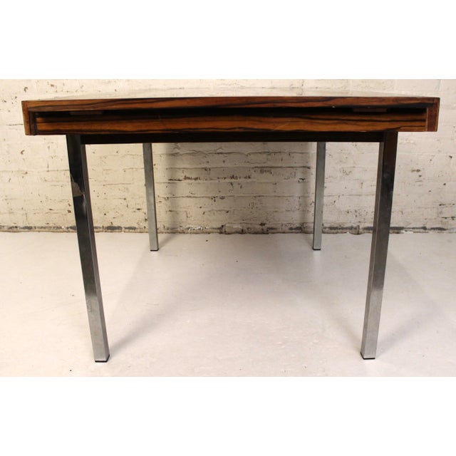 Mid-Century Modern Macassar and Chrome Dining Table Attributed to Fritz Schroder K.-G. For Sale - Image 14 of 18