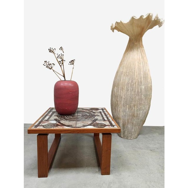 Vintage Danish Ceramic and Teak Side Table, 1970s For Sale - Image 3 of 8