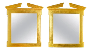 Modern Regency Style Giltwood Mirrors - a Pair