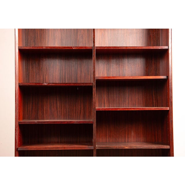 1960s Large Danish Tall Bookcase in Rosewood by Erik Brouer for Brouers Mobelfabrik, 1960s For Sale - Image 5 of 12