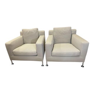 B&B Italia Harry Club Chairs- a Pair For Sale
