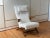 Set of Teak and White Bouclé Lounge Chair & Ottoman by Fredrik A. Kayser for Vatne, Norway, 1960s For Sale - Image 10 of 11