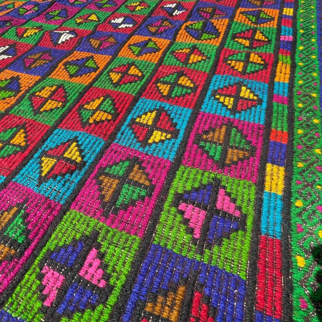 Vintage Turkish Traditional Kilim Rug For Sale - Image 10 of 11