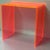 Orange Neon Orange Waterfall End Table For Sale - Image 8 of 8