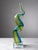 Vintage MCM Murano Hand Blown Blue Green Spiral Ribbon Swirl Glass Figurine For Sale - Image 6 of 6