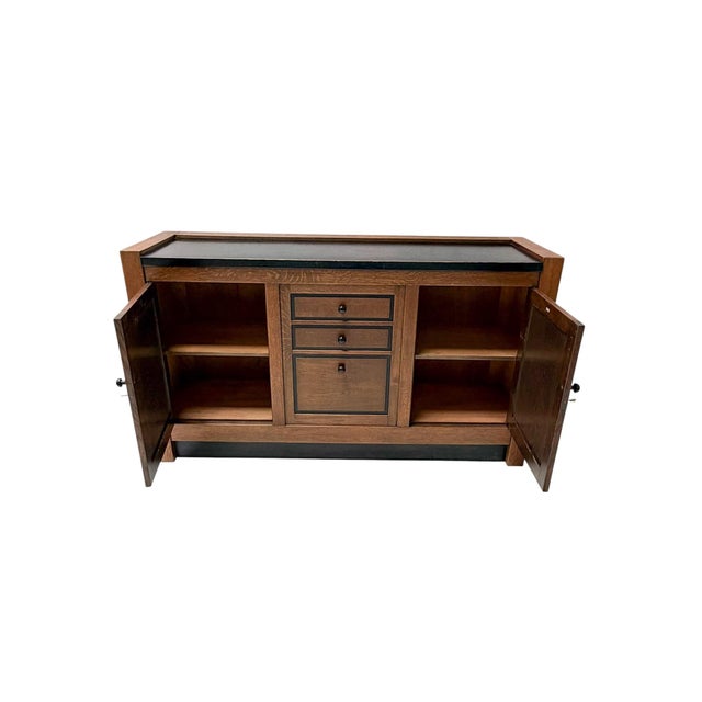 1920s Art Deco Dutch Oak Credenza by J.A. Muntendam, 1920s For Sale - Image 5 of 11