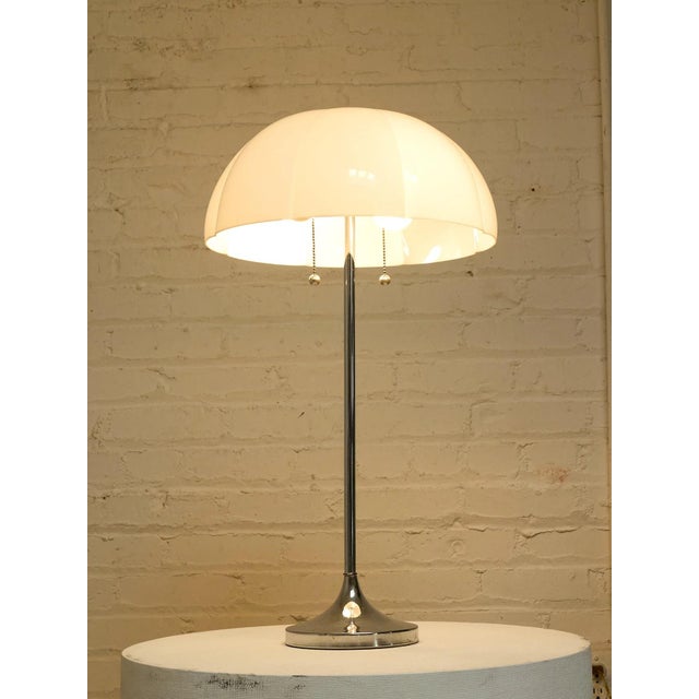 Vintage Bauhaus White Sculptural Dome Table Lamp For Sale - Image 4 of 8