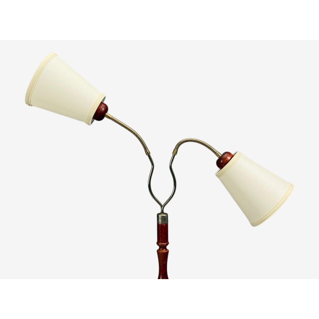 Markslöjd, Floor Lamp, Wood, Metal, Fabric, Sweden, 1970s For Sale In New York - Image 6 of 13