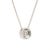 Modern Round .40ctw Diamond Halo Pendant Necklace, 14k White Gold, Length 16.5 In For Sale - Image 3 of 4