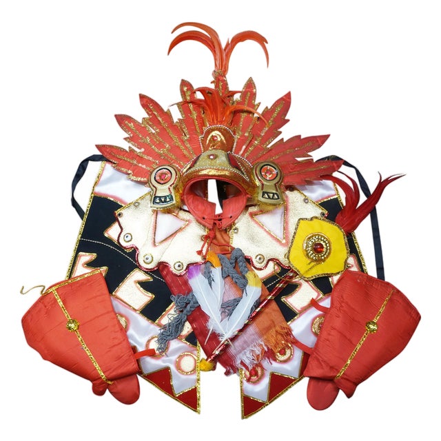 Bahamian Junkanoo Festival Parade Costume Red Headdress Outfit Dance Masks For Sale