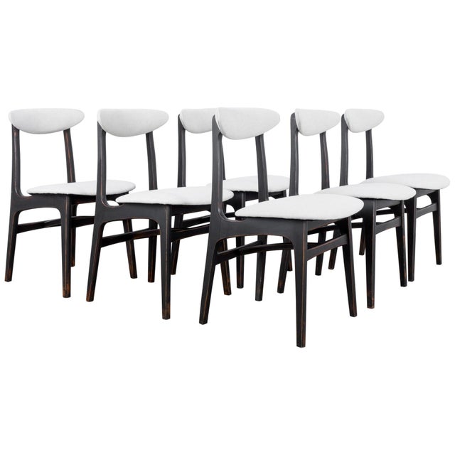 Mid-Century Modern Upholstered Dining Chairs- Set of 6 For Sale - Image 12 of 12