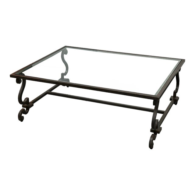 Ralph Lauren Home Alpine Lodge Collection Glass Coffee Table For Sale