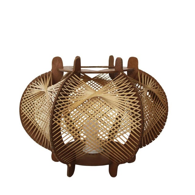 Scandinavian Modern Wooden Table Lamp, 1960s For Sale - Image 4 of 10