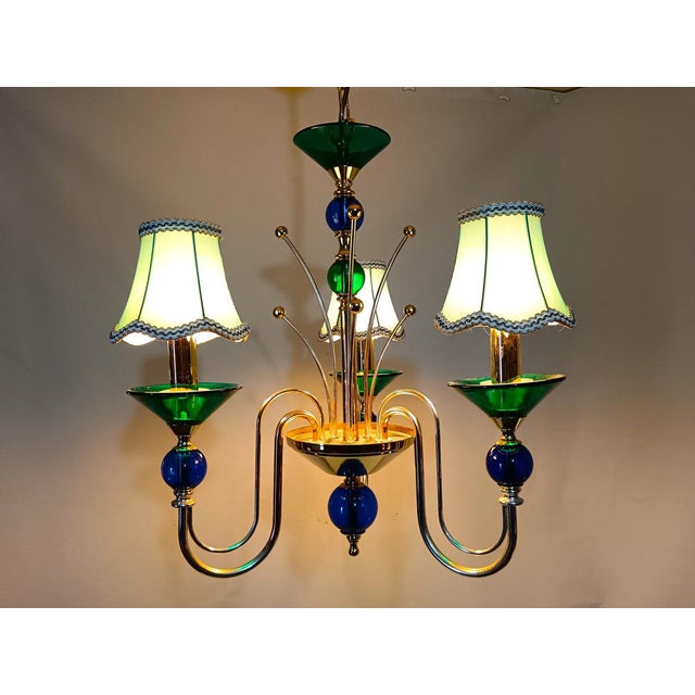 Hollywood Regency Vintage Chandelier in Murano Glass from Seguso, 1980s For Sale - Image 3 of 16