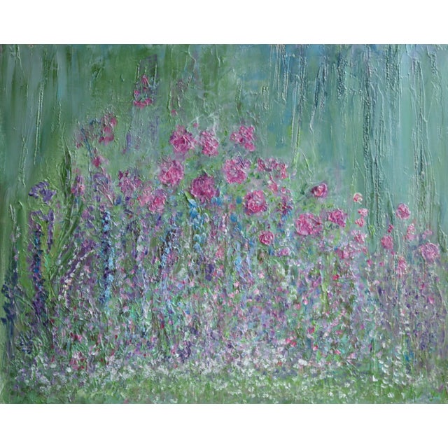 "June Border" Contemporary Impressionist Painting by Carolyn Miller For Sale