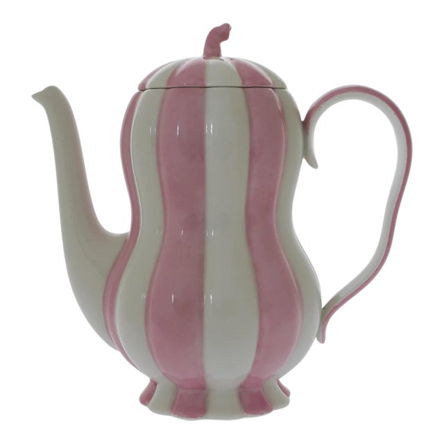 1960s Augarten Vienna Porcelain Espresso Pot Melon by Josef Hoffmann For Sale