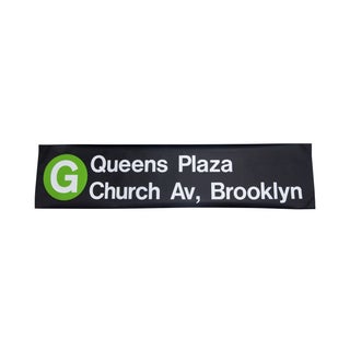 1980s New York "G" Train Subway Sign For Sale