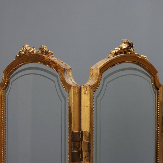Gilded Wooden Screen For Sale - Image 3 of 11