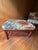 Wood Country Armchair & Ottoman Reupholstered in Josef Frank “Aralia” Linen for Svenskt Tenn For Sale - Image 7 of 7