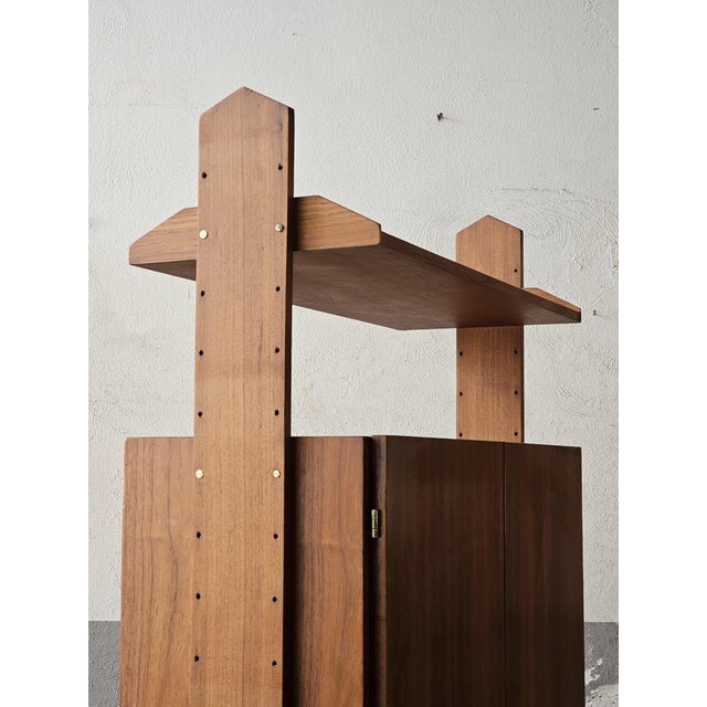 1960s Vintage Italian Teak Wardrobe, 1960s For Sale - Image 5 of 12