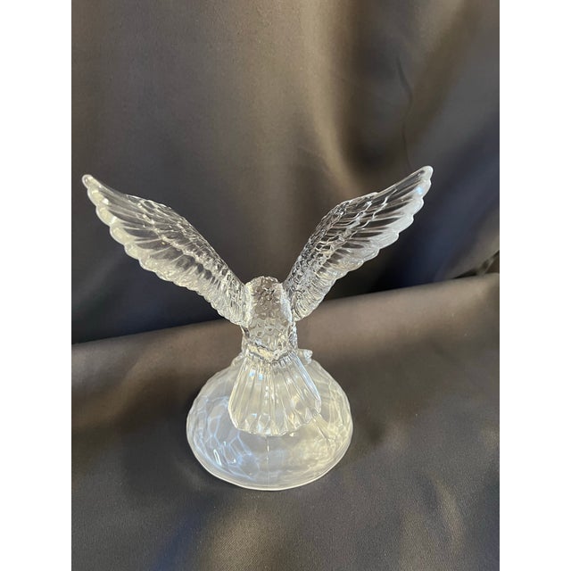 Vintage Cristal D’Arques French Sculptural Crystal Eagle Pair For Sale - Image 11 of 12