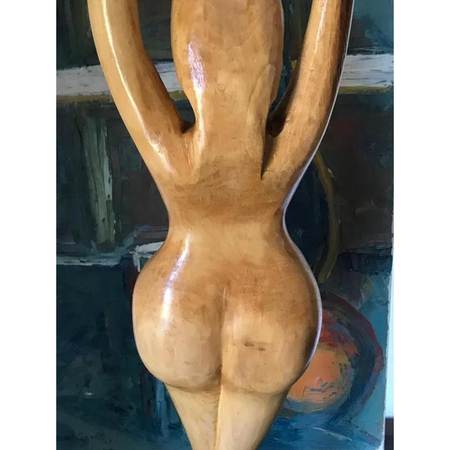 Big [77cm high] abstract wooden sculpture from Denmark 1960's