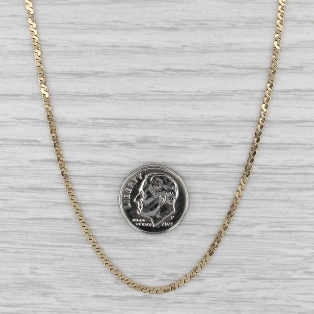 S Link Chain Necklace 14k Yellow Gold 15.75