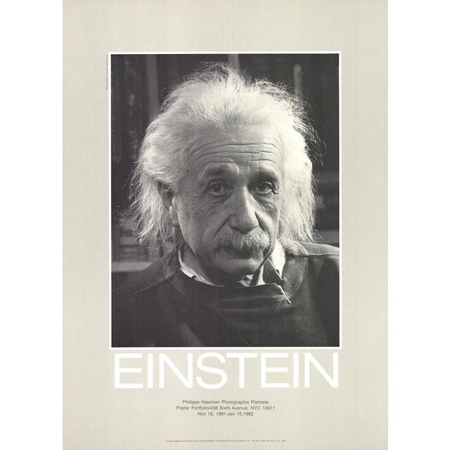 1980s 1981 Philippe Halsman 'Einstein' Photography Offset Lithograph For Sale - Image 5 of 5