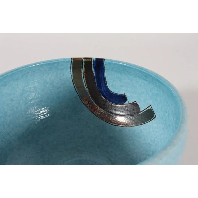 Large Danish Ceramic Bowl by Tue Poulsen, 1980s For Sale - Image 6 of 10