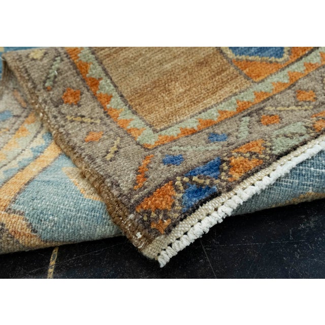 Textile Turkish Mini Rug Oriental Hand Knotted Vintage Rug 1'6" x 3'3" #16239 For Sale - Image 7 of 8