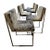 These custom-made 'Goldfinger' Mid-Century Modern stools are fabricated with a chrome 3/4" square tubular frames and...