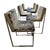 These custom-made 'Goldfinger' Mid-Century Modern stools are fabricated with a chrome 3/4" square tubular frames and...