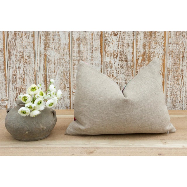 Red Daivika Antique Tribal Grain Sack Pillow For Sale - Image 8 of 10
