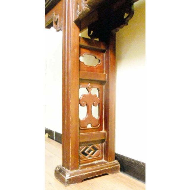 Antique Chinese Altar Table, Zelkova Wood, Circa 1800-1849 For Sale In Dallas - Image 6 of 12