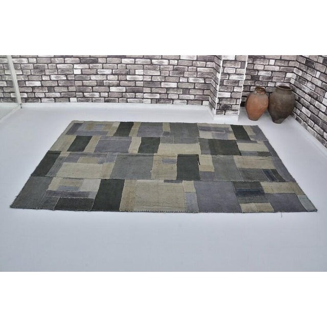 1960s Handmade wool and cotton rug in Turkish Anatolian Small Rug, Vintage Doormat Rug, Turkish Decorative Rug, Handmade...