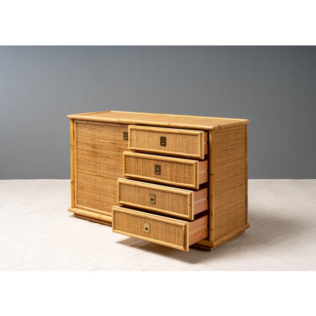 1970s Dal Vera Cane & Bamboo Chest For Sale - Image 13 of 16