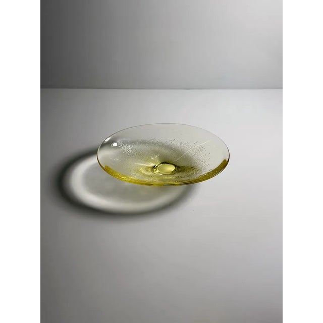 Bohemia Citrine Glass Bowl from Miroslav Klinger, 1960s For Sale - Image 6 of 7