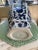 Vintage Japanese Blue & White Porcelain 6 Panel Chinoiserie Vase For Sale - Image 4 of 9
