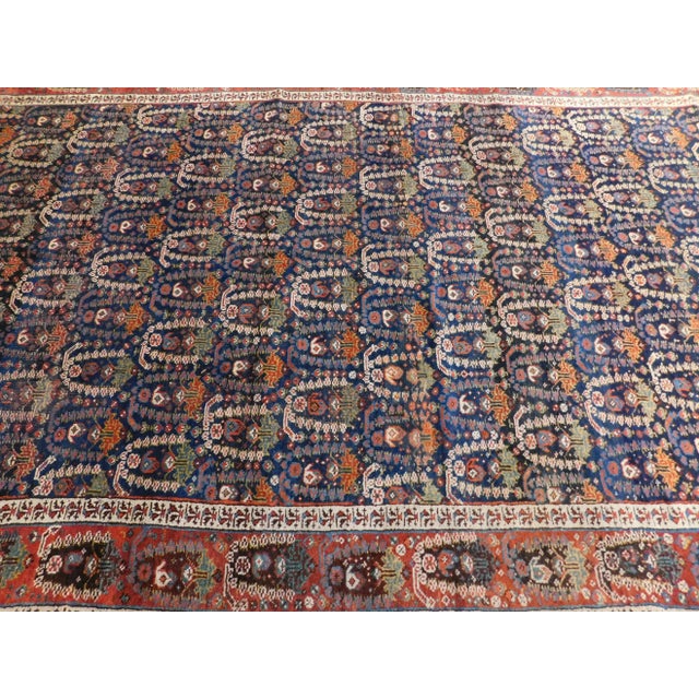 1900 - 1909 Antique Handmade Persian Gallery Rug For Sale - Image 5 of 13