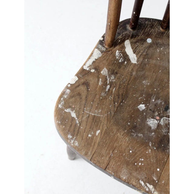 Antique Spindle Back Chair For Sale - Image 6 of 12