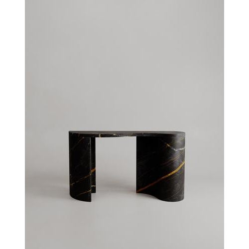 White Marble Stone Curved Organic Dune Console by Esther Knopfler For Sale - Image 10 of 16