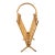 Mid 20th Century Faux Bamboo Gold Iron Magazine Rack For Sale