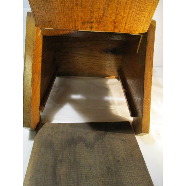 Amber English Arts and Crafts Oak Coal Skuttle For Sale - Image 8 of 9